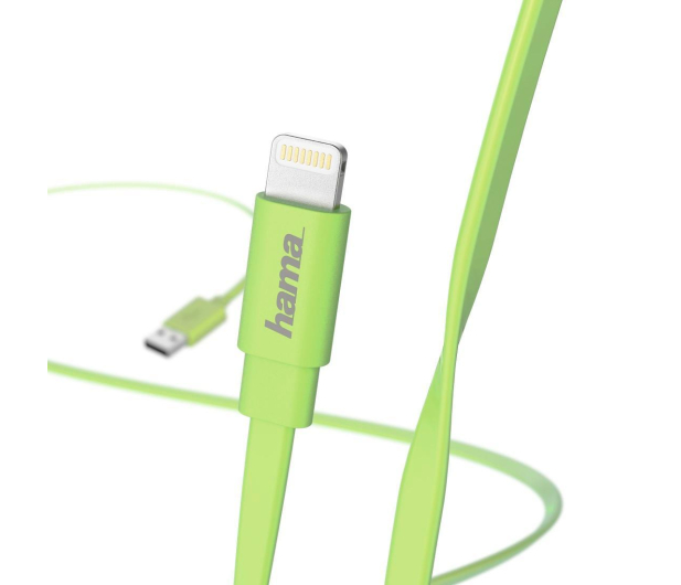 HAMA USB-Lightning 1.2m MFI taśmowy zielony - 1387544 - zdjęcie 2